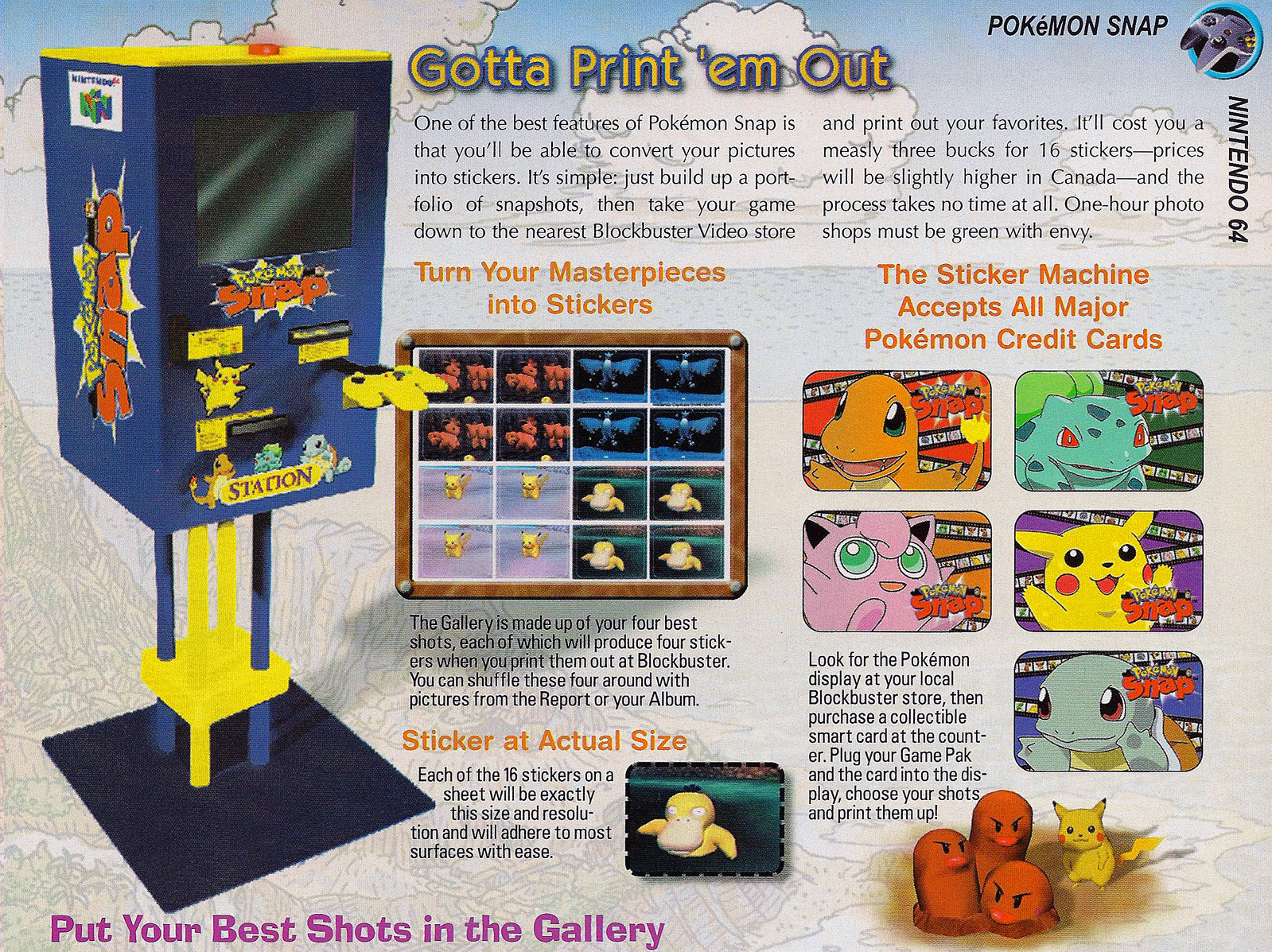 Description of the Snap Station from the June 1999 issue of Nintendo Power